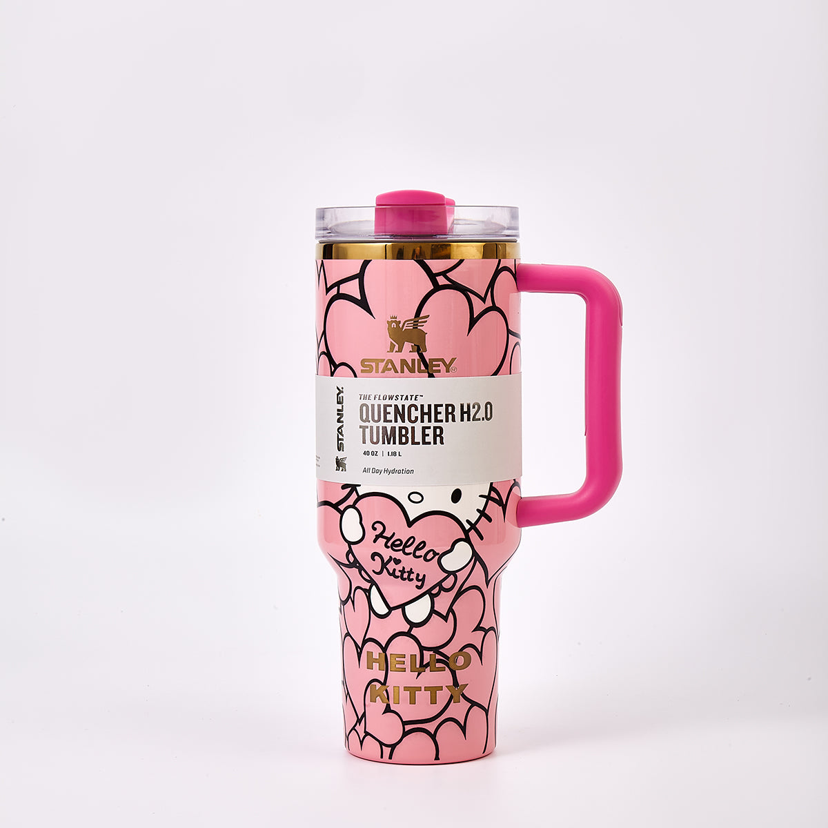 Stanley x Hello Kitty Sweet Hearts Glitter Tumbler-pink [Limited Edition]
