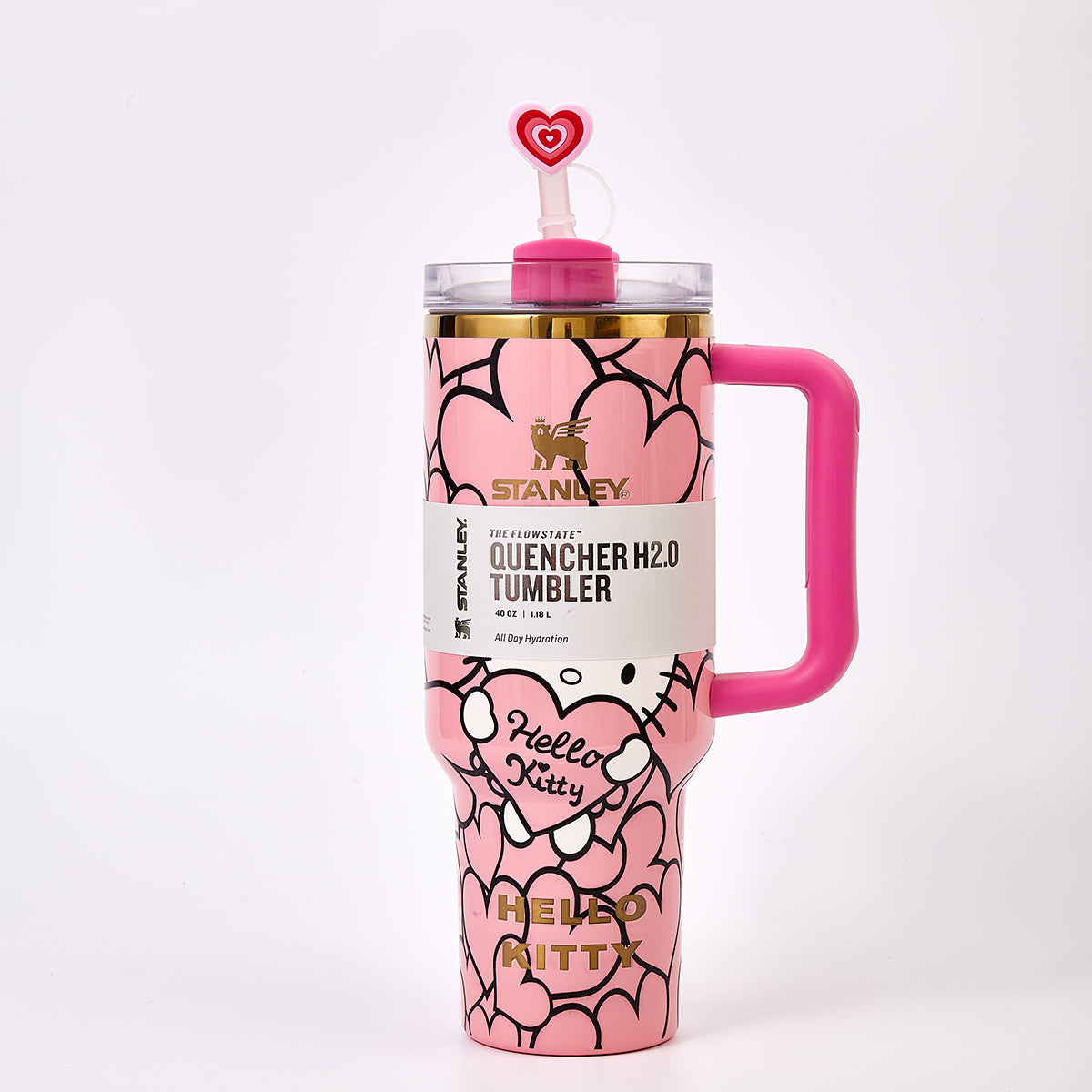 Stanley x Hello Kitty Sweet Hearts Glitter Tumbler-pink [Limited Edition]