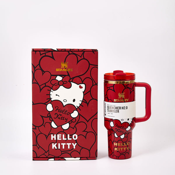 Stanley x Hello Kitty Sweet Hearts Glitter Tumbler-Red [Limited Edition]