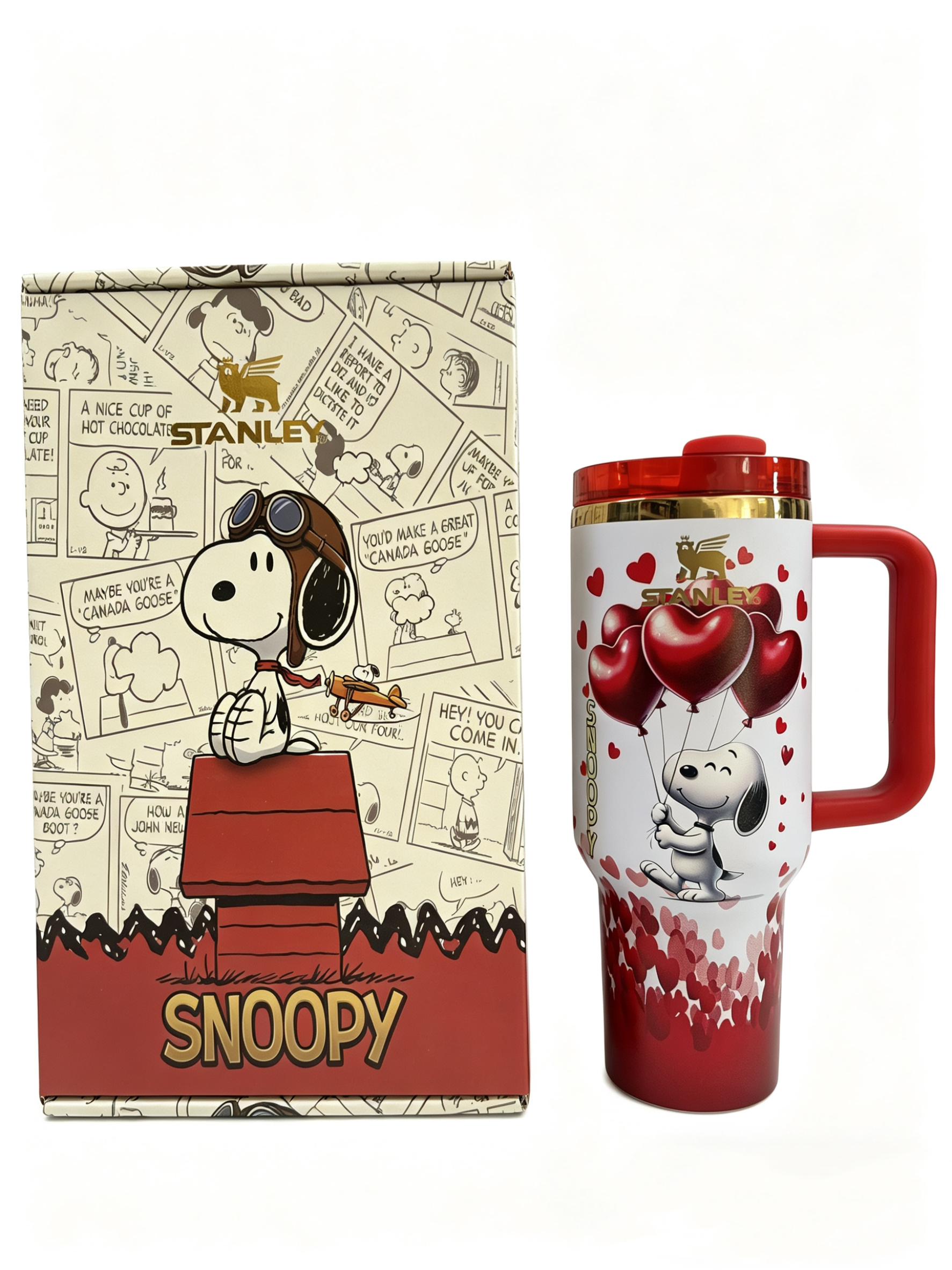 Stanley x Snoopy Cute Hearts Tumbler – Limited Edition