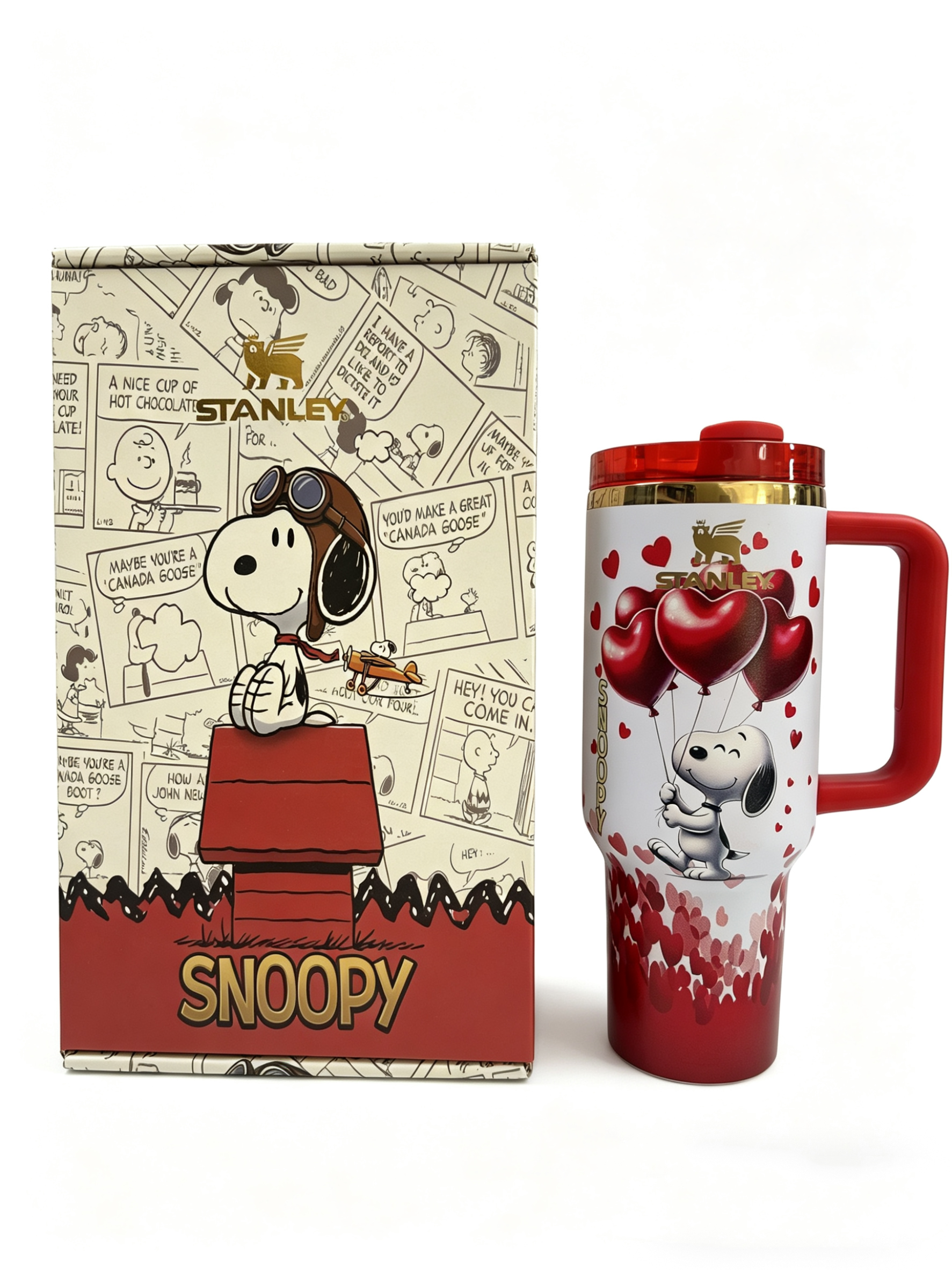Stanley x Snoopy Cute Hearts Tumbler – Limited Edition